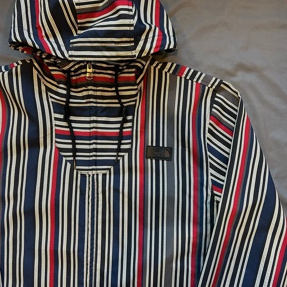 The North Face Striped Hoodie Light Weight Jacket (LIKE NEW)